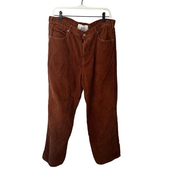 Baggy BDG urban outfitters corduroy rusty brown pants sz 34 - Picture 1 of 4